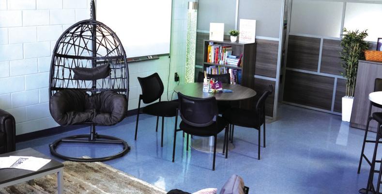 The space is designed to welcome students in need of services and assistance.