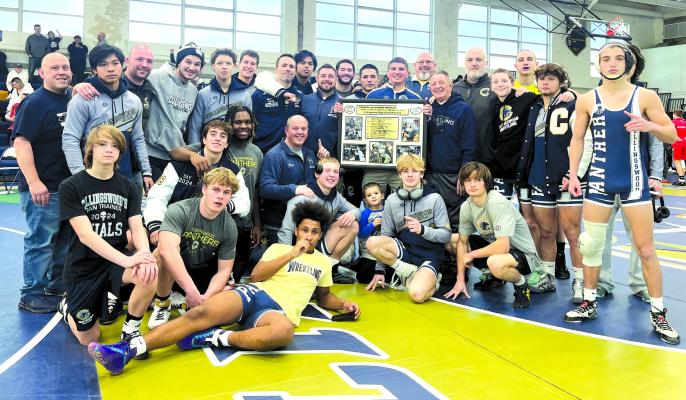 CLAWING UP: Collingswood Panthers wrestling team coach Dechlin Moody recently hit 300 wins since the start of his career. Moody, who has been a coach since 2010, is one of four Colonial Conference head coaches to hit this goal. Moody says that he wasn’t paying attention to wins before hitting 300, as it was more important to focus on how the team can improve overall.