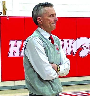 SAYING GOODBYE: Haddon Township HS girls basketball coach Tom Mulligan headed his final game Monday, a 46-30 loss to Haddonfield. Mulligan is credited with bringing much success to the team, being one of four coaches in South Jersey to record 600 wins and leading them to eight South Jersey titles and 11 Colonial Conference crowns.