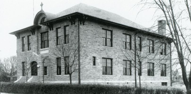 SCHOOL DAYS: The original St. John School, in Collingswood, opened over 100 years ago to 100 students; on January 31, 1921.